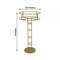 Gold 46 in Round Top Metal Floral Riser DISPLAY STAND Centerpiece Party Events